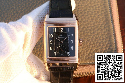 Jaeger LeCoultre Reverso Q3732470 1:1 Best Edition Rose Gold Black Dial US Replica Watch