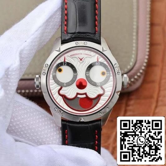 Konstantin Chaykin Joker V2 Version 1:1 Best Edition White Joker Dial Red Inner Bezel Swiss NH35A 24J US Replica Watch