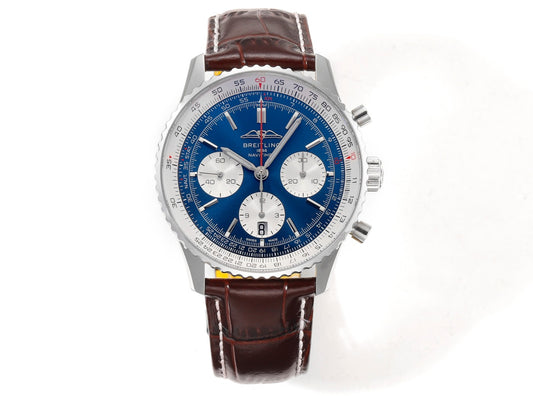 Breitling Navitimer B01 Chronograph AB0137211C1A1 41mm 1:1 Best Edition BLS Factory Leather Strap