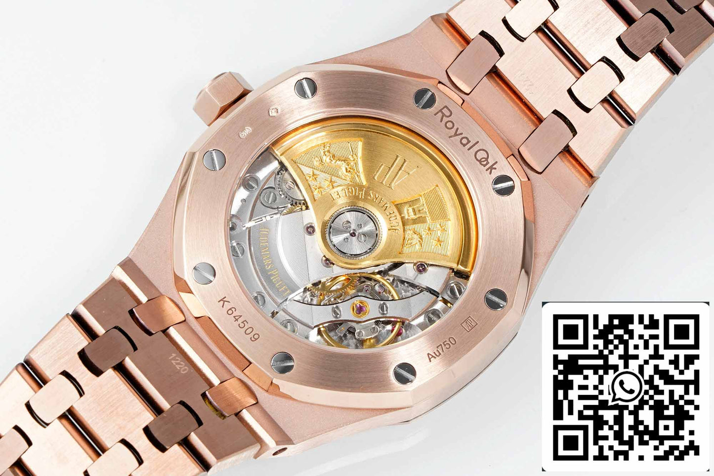 Audemars Piguet 15454 Frost Gold 1:1 beste Edition Weißes Zifferblatt Roségold