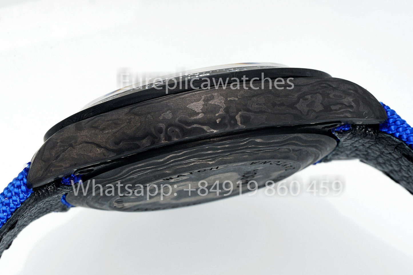 Rolex Daytona Skeleton Dial Diw Custom NTPT Carbon Case 1:1 Best Clone Blue Velcro Strap