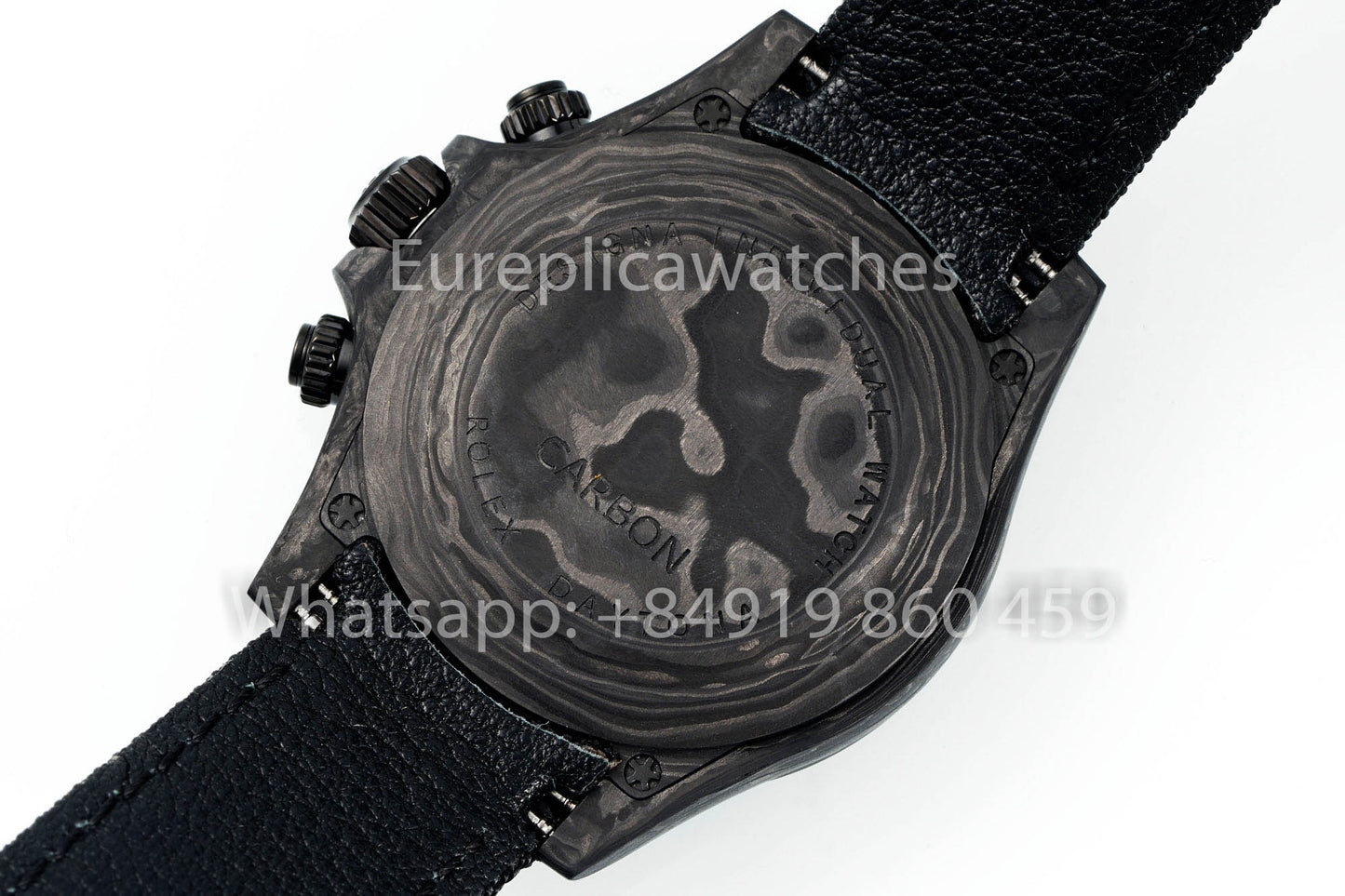 Rolex Daytona Skelett-Zifferblatt Diw Custom NTPT Carbon-Gehäuse 1:1 Bester Klon Schwarzes Klettband