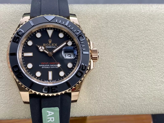 Rolex Yacht-Master 40 Black Dial Rose Gold  M126655-0002  1:1 Best Edition AR Factory Counterweight Version
