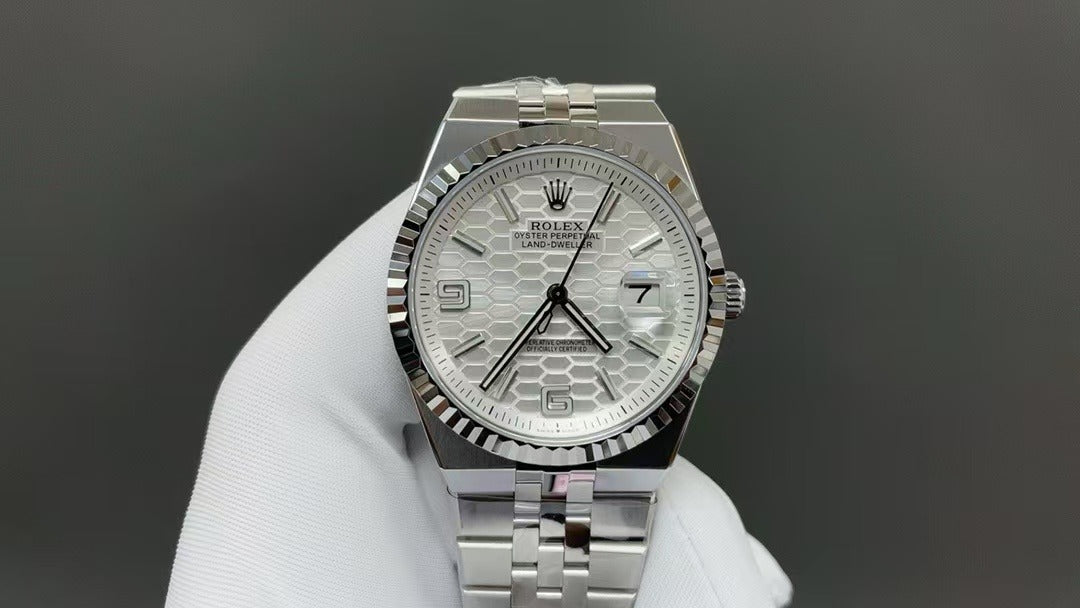 Rolex Land-Dweller 36 Rolesor Blanc M127234-0001 ES Factory 1:1 Meilleure Version