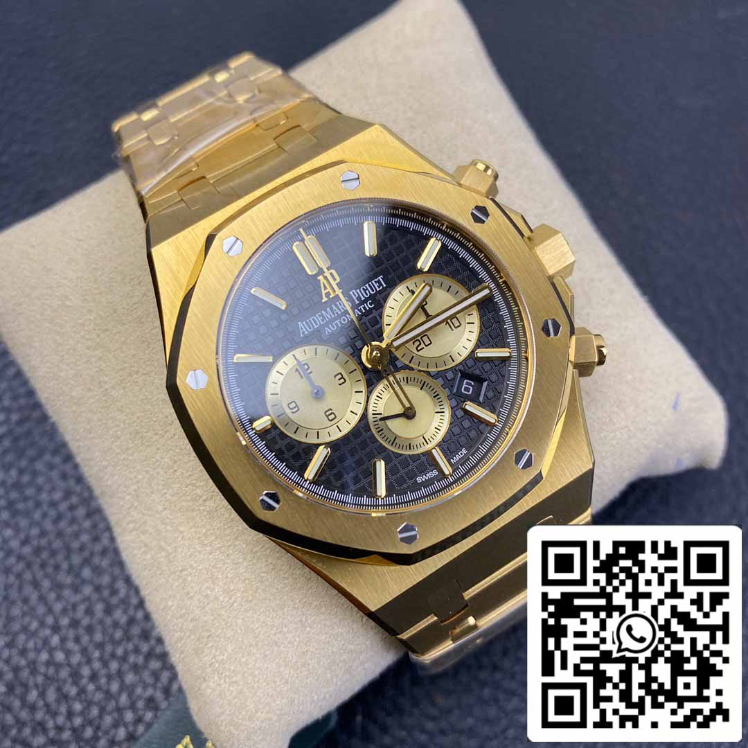 Audemars Piguet Royal Oak 26331 1:1 Meilleure édition OM Factory Cadran noir Acier inoxydable Or jaune