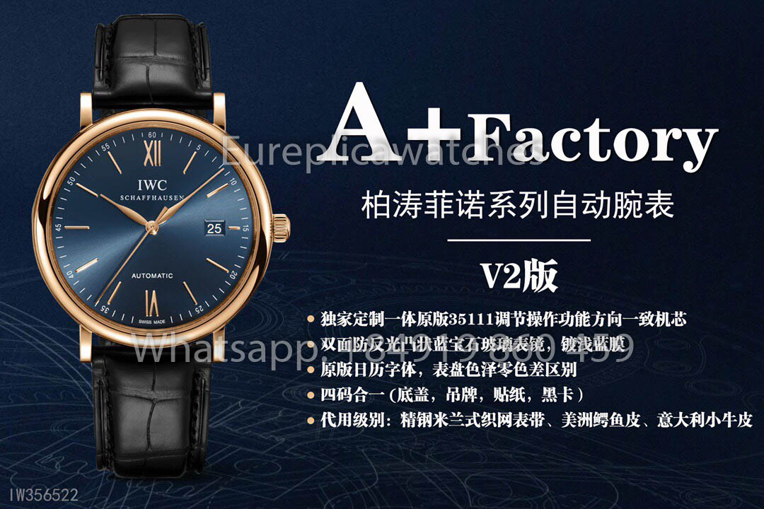 IWC Portofino IW356522 Automatikuhr 40MM 1:1 Bester Klon A+ Fabrik