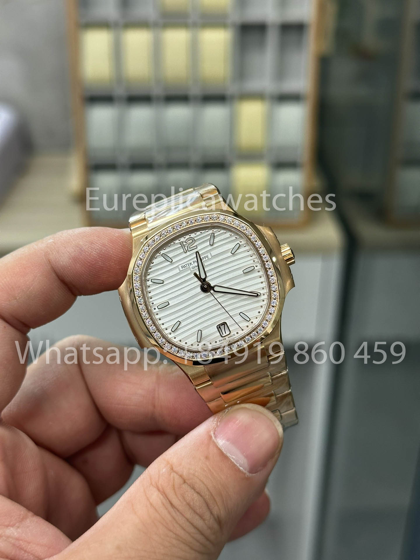 Patek Philippe Nautilus Ladies 7118/12R-001 Or Rose 1:1 Meilleur Clone 3K Factory
