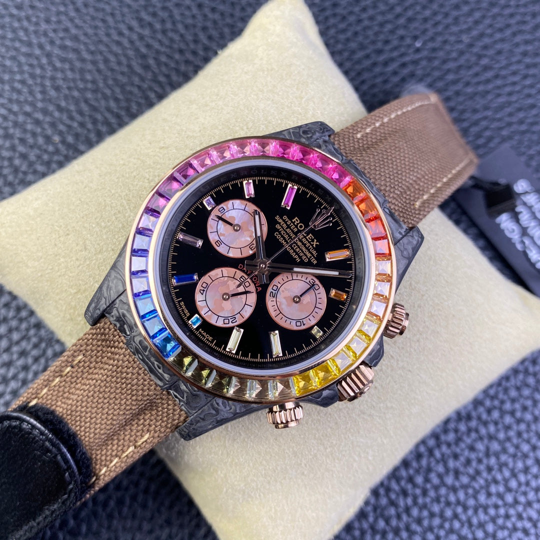 Rolex Daytona Cosmograph Diw Sonderanfertigung 1:1 Best Edition Diw Factory Regenbogenlünette