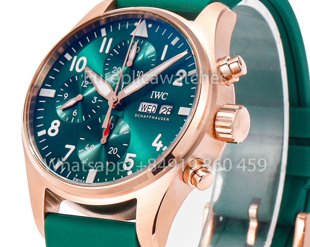 IWC Pilot IW388110 Chronograph Uhr 41MM 1:1 Bester Klon Grünes Zifferblatt TW Factory