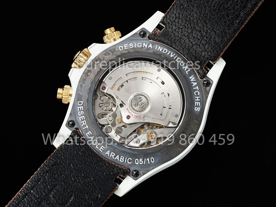 Rolex Daytona Desert Eagle White Carbon 1:1 Bester Klon Diw Custom 4130 Uhrwerk