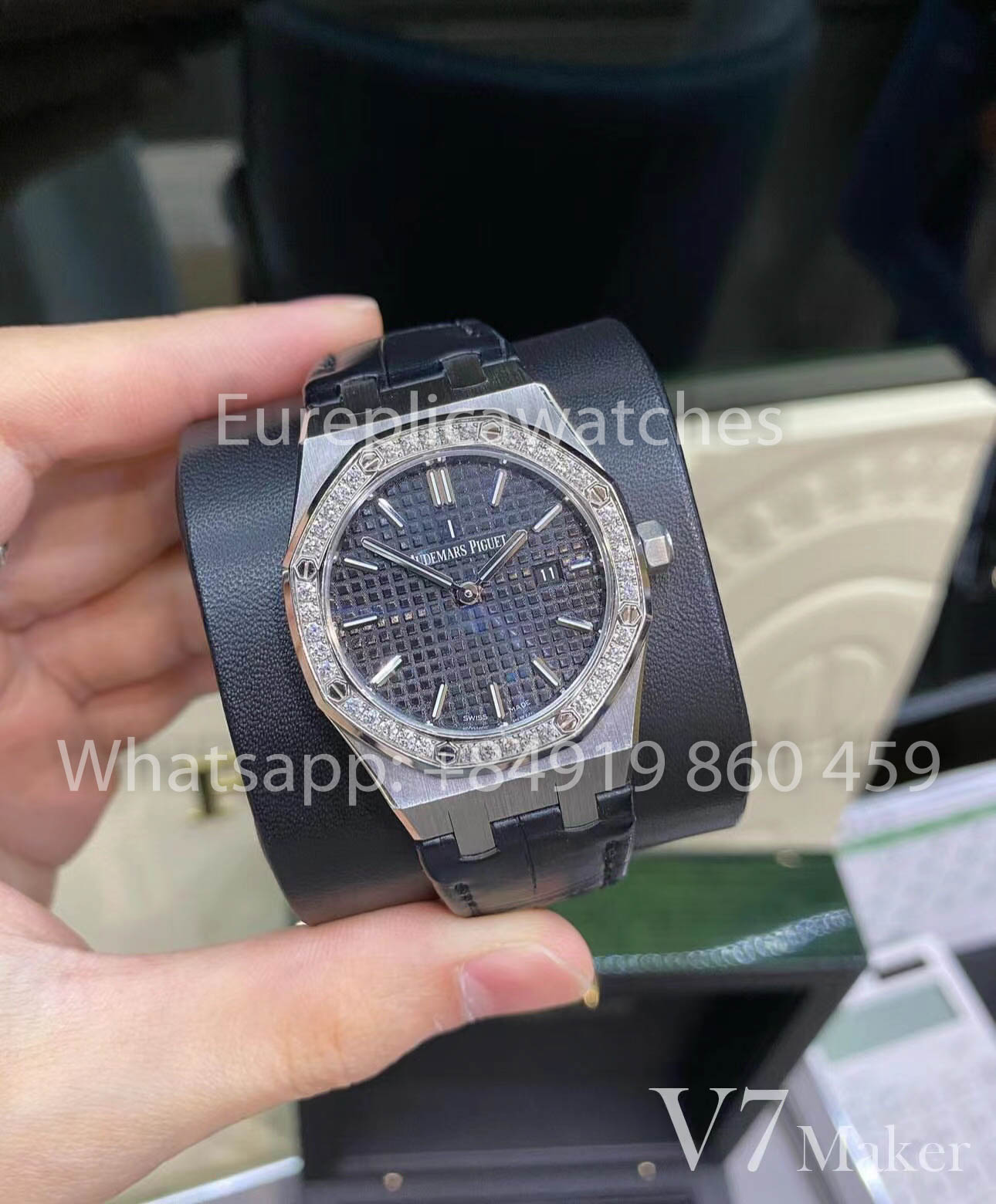 Audemars Piguet 67651OR Damen-Quarzuhr 1:1 Best Clone V7 Factory Blue SS