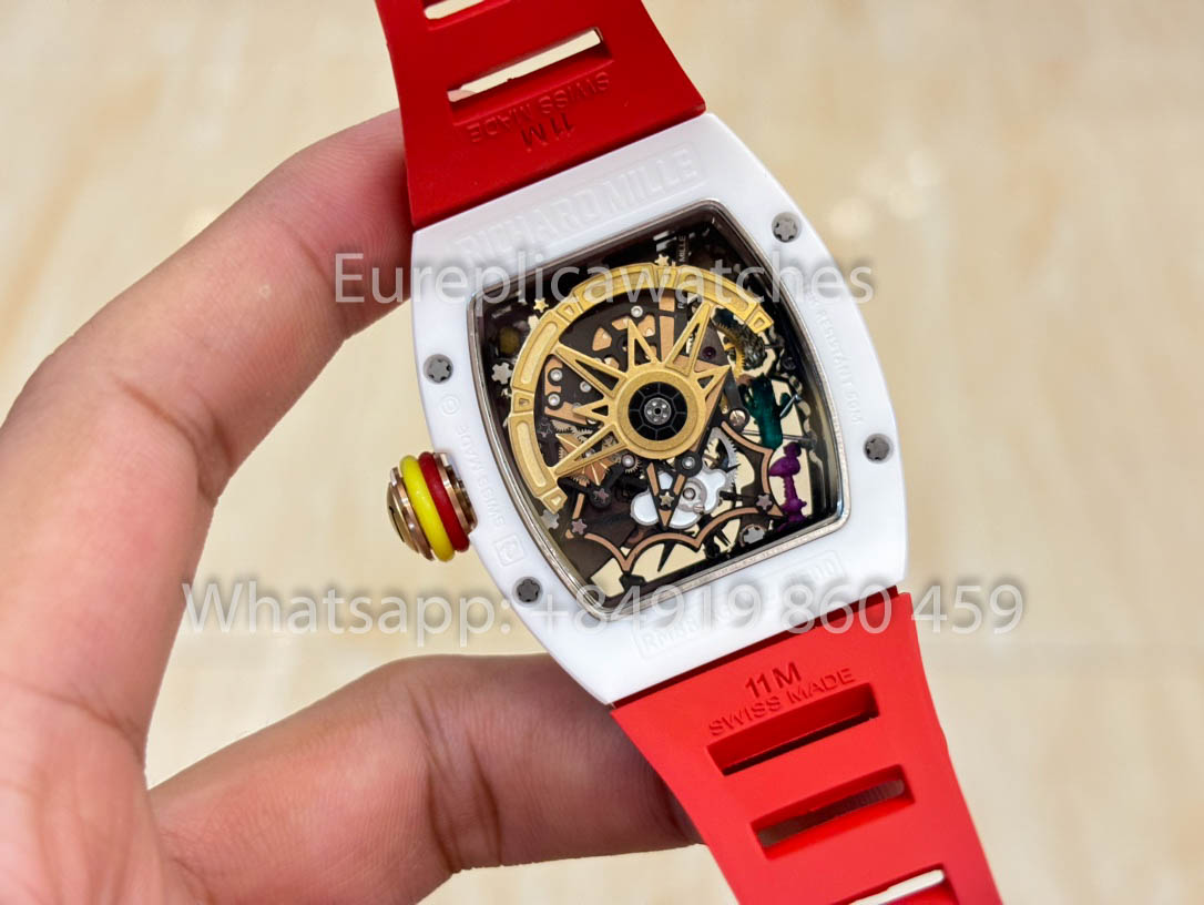 Richard Mille RM88 Smiley V2 Ceramic Case 1:1 Best Clone Red Rubber Strap
