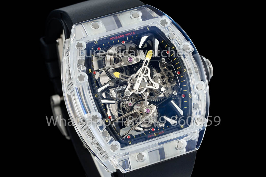Richard Mille RM 56-02 Tourbillon 1:1 Bester Klon RM Factory Schwarzes Gummiarmband Neueste Version