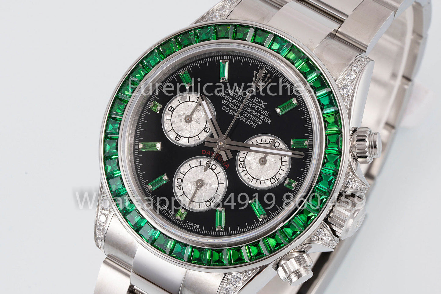 Rolex Daytona Rainbow Green Bezel 40mm 1:1 Best Clone EF Factory SS