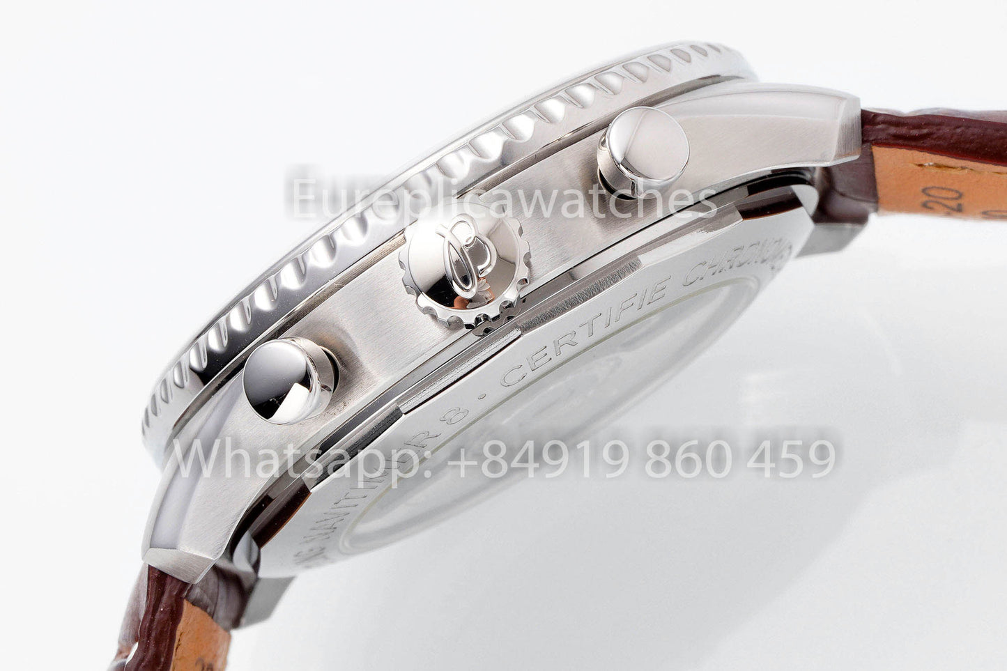 Breitling Aviator AB01194A1B1X1 Cadran Noir Bracelet Marron 1:1 Meilleur Clone EF Factory
