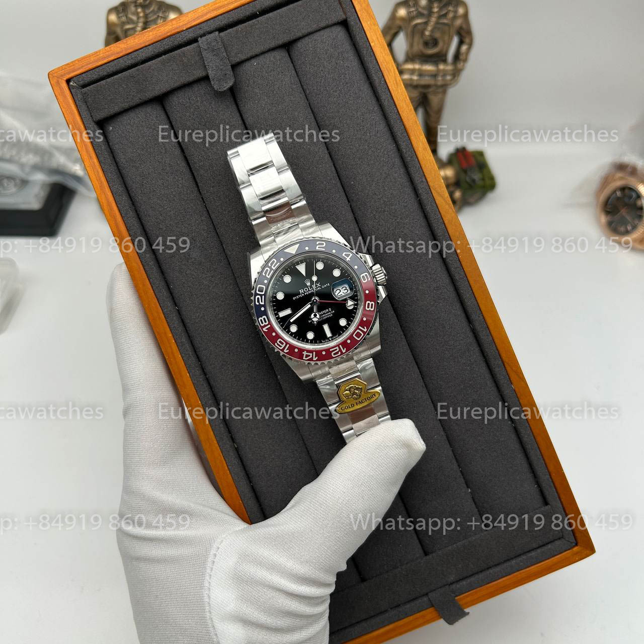 Rolex GMT Master II M126719blro-0003 1:1 Bester Klon Gold Factory Schwarzes Zifferblatt V3 Ultimate