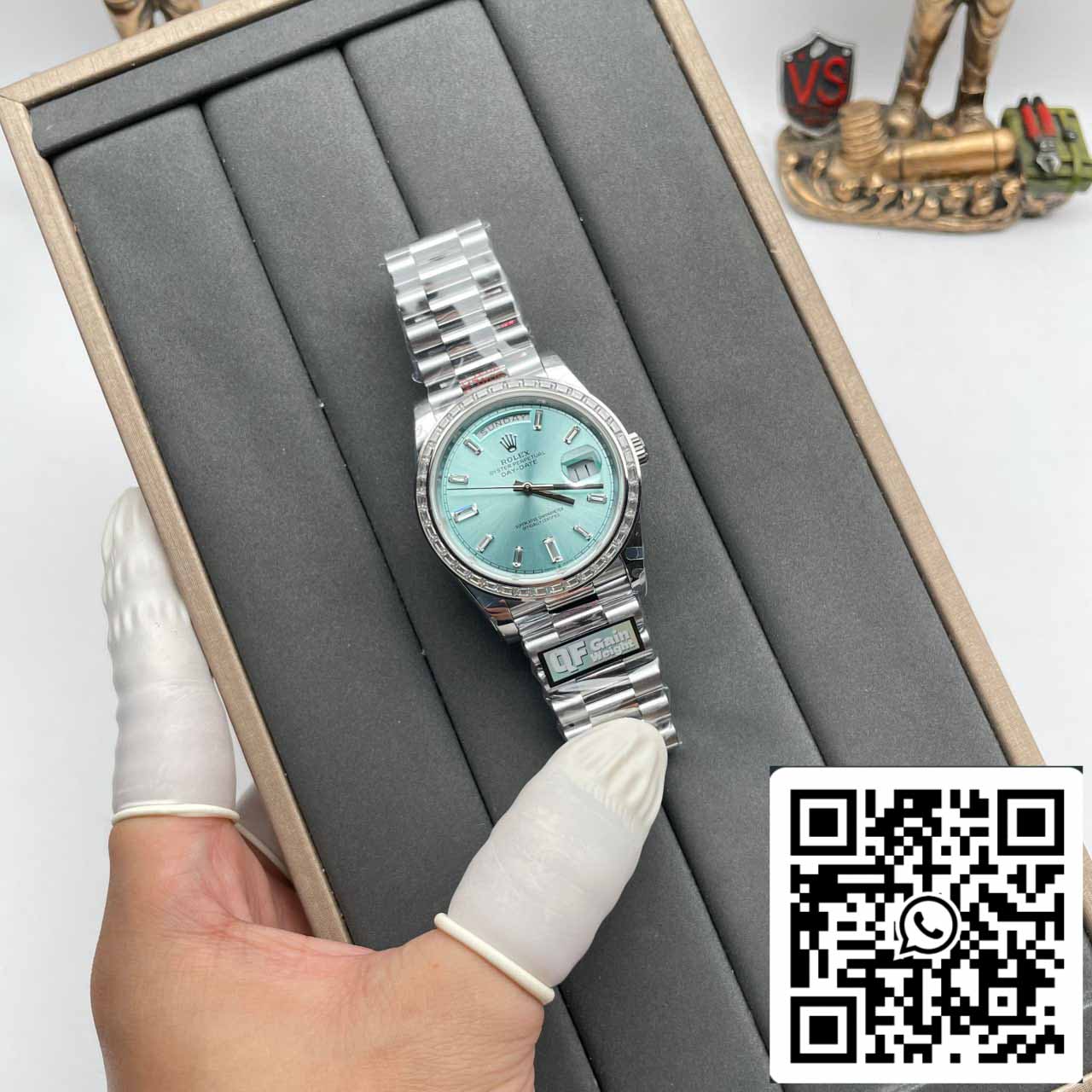 Rolex Day Date M228396tbr-0002 V5 40 mm QF Factory 1:1 Best Edition Tiffany Zifferblatt Lünette