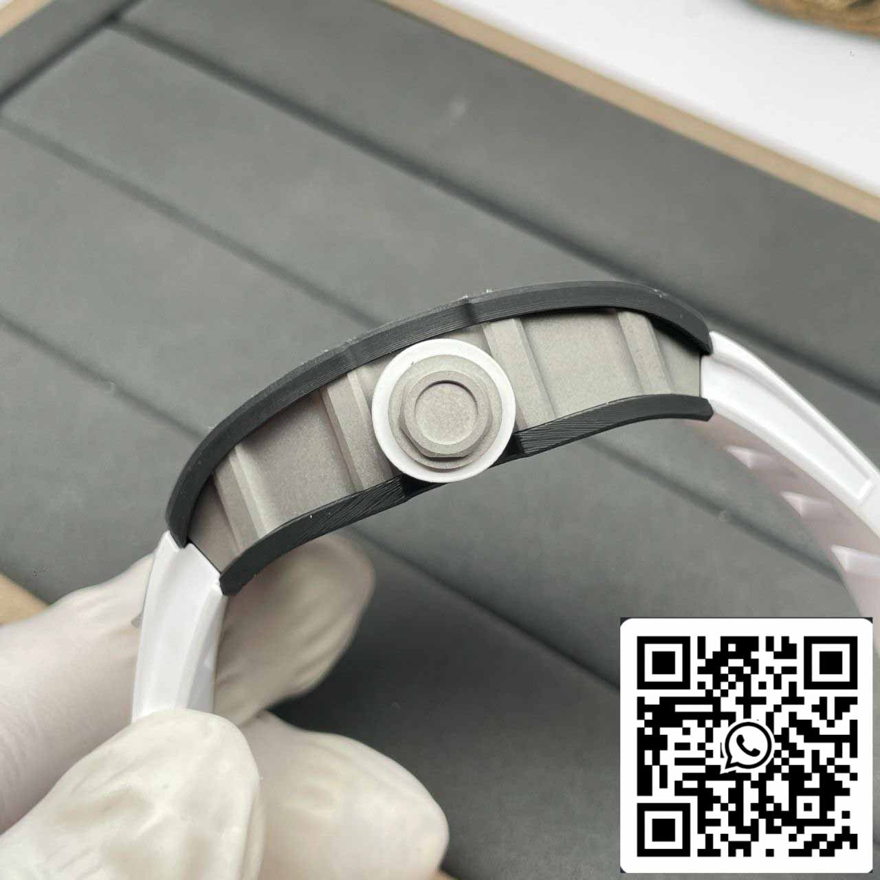 RICHARD MILLE RM055 ZF 2024 1:1 Best Edition Carbon Fiber Case Black Strap