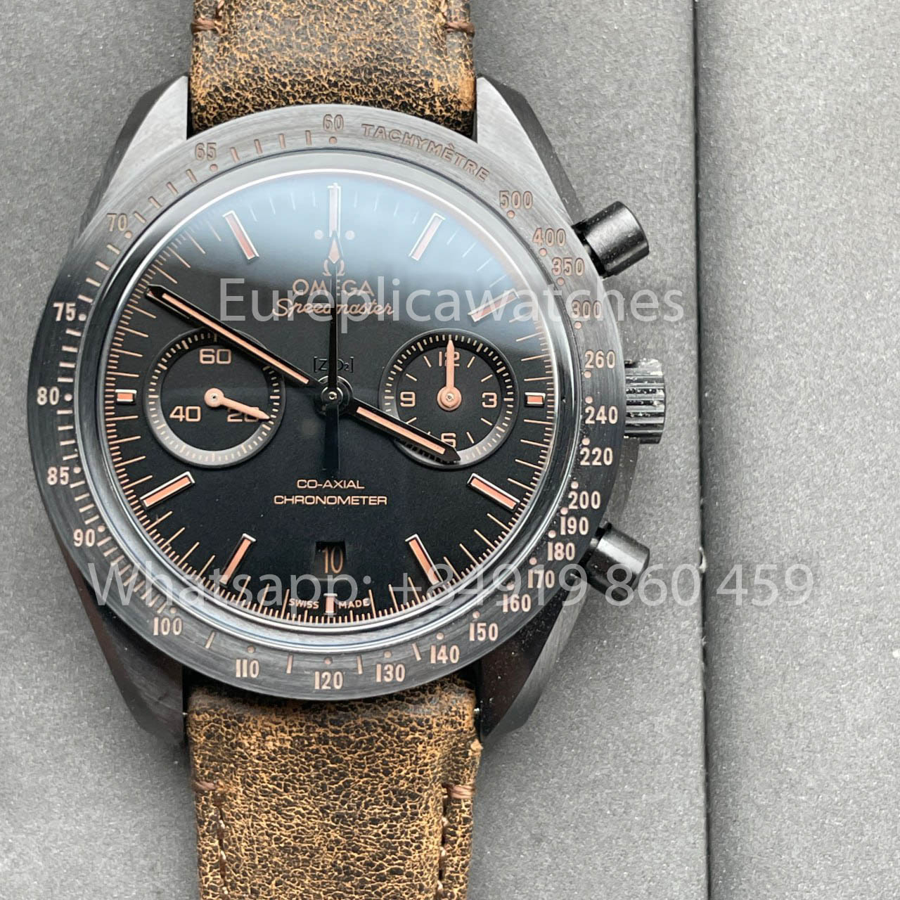Omega Speedmaster 311.92.44.51.01.006 Moonwatch 1:1 Best Edition N1 Bracelet en cuir marron d'usine