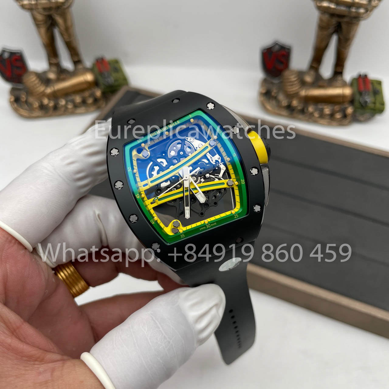 Richard Mille RM061 TZP-N Céramique Noire 1:1 Meilleur Clone ZF Factory