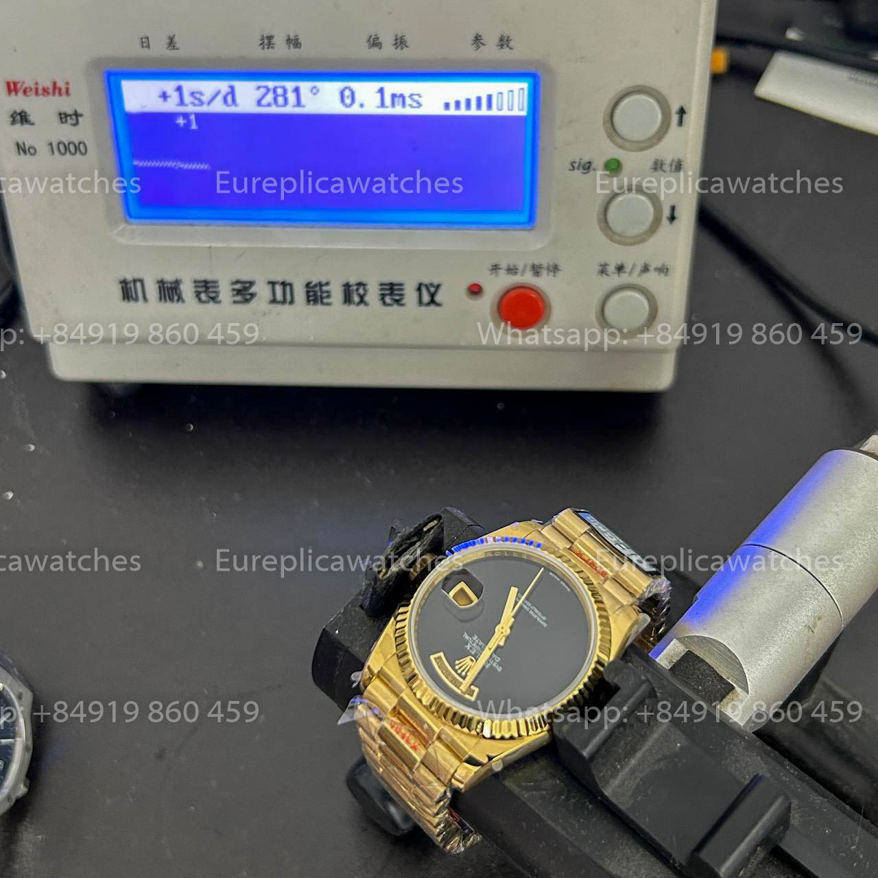 Rolex Day Date 18038 1:1 Beste Edition QF Factory Schwarzes Zifferblatt