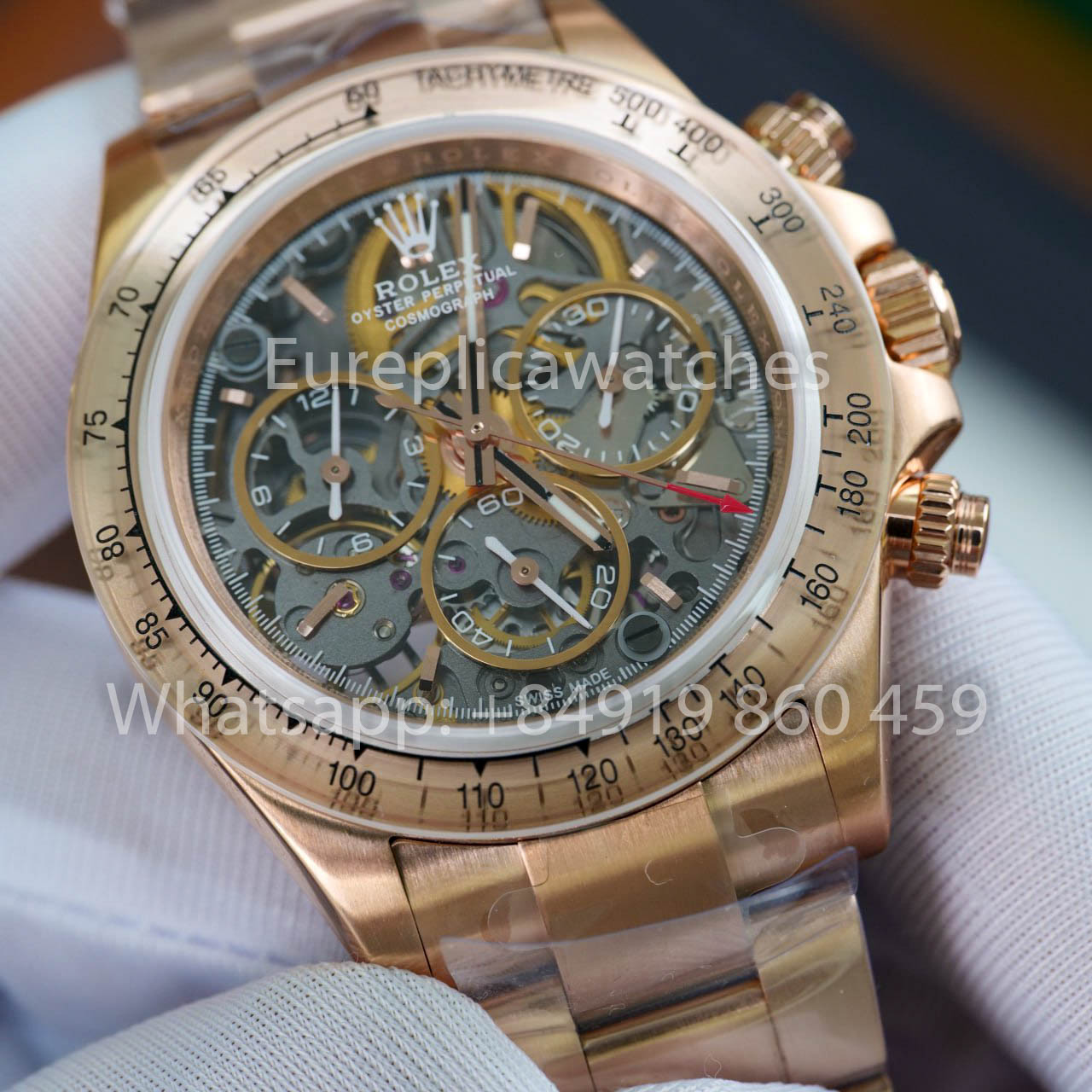 ADG Custom Rolex Daytona Skeleton Dial Artisans de Genève “Glacier” 1:1 Best Clone Rose Gold