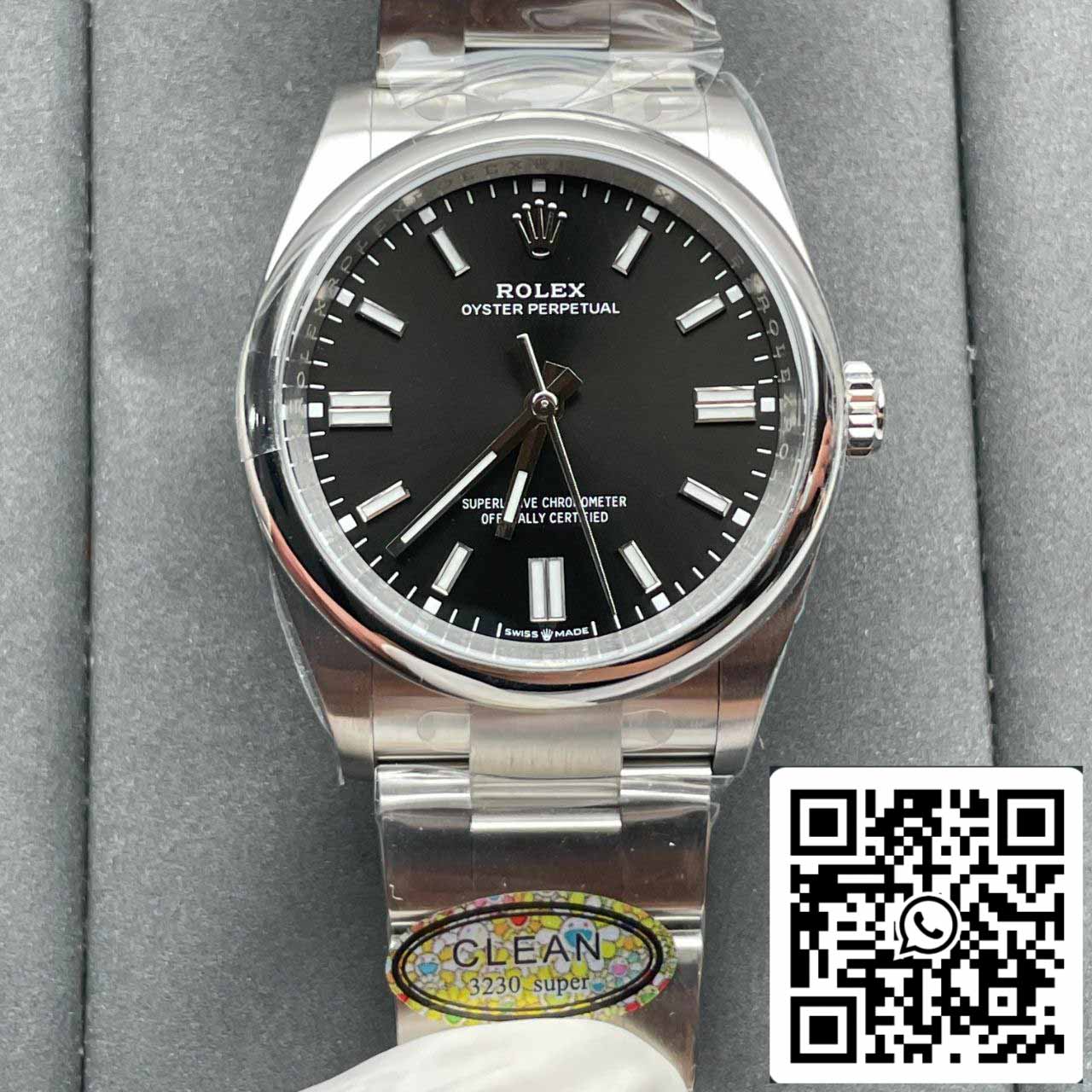 Rolex Oyster Perpetual M126000-0002 36MM 1:1 Best Edition Clean Factory Schwarzes Zifferblatt