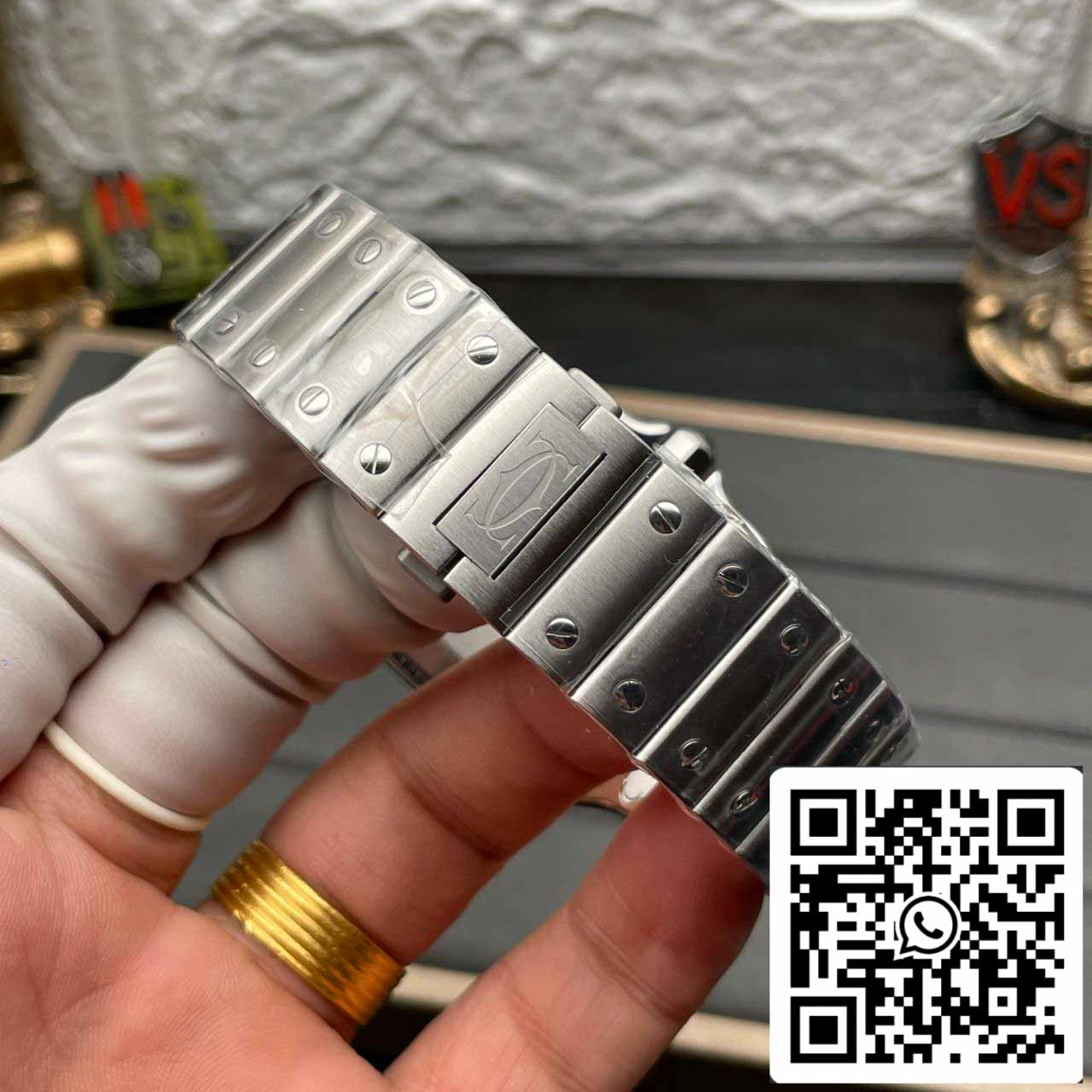 Cartier Santos WSSA0037 1:1 Best Edition GF Factory V2 graues Zifferblatt