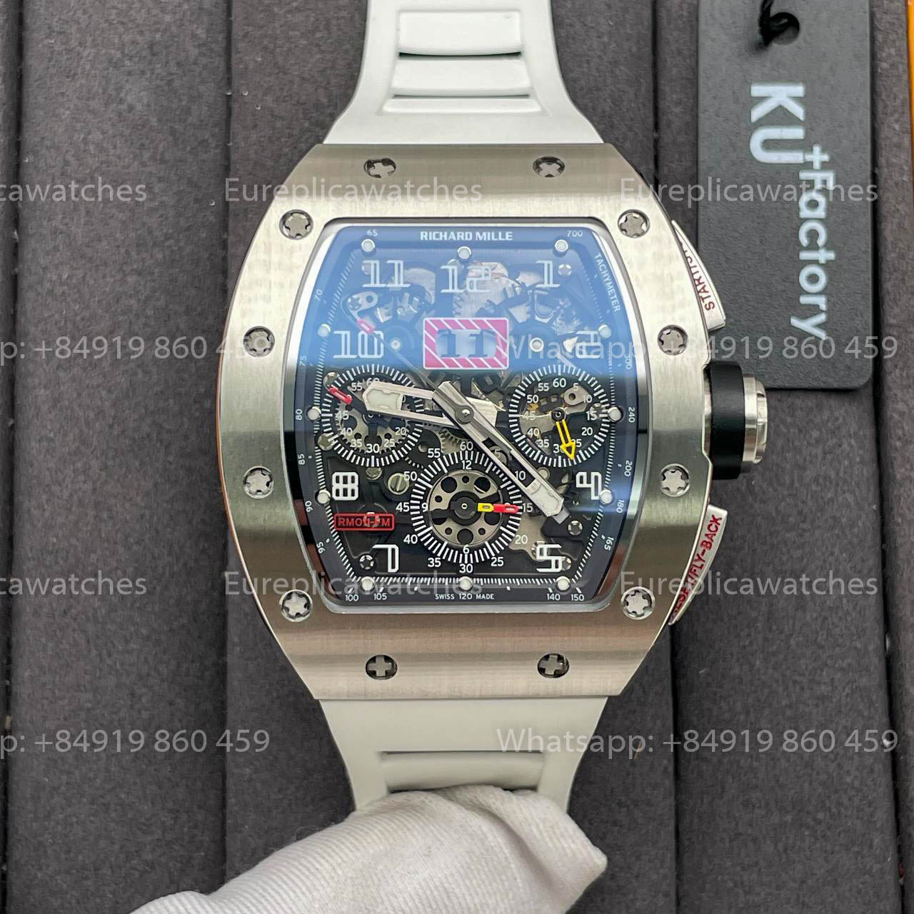 KU Factory Richard Mille RM11-03 1:1 Beste Version Weißes Kautschukarmband