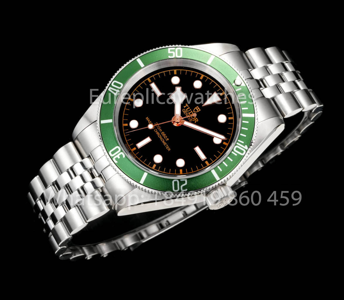 Tudor Monochrome Black Bay 1:1 Best Clone GR Factory Green Bezel