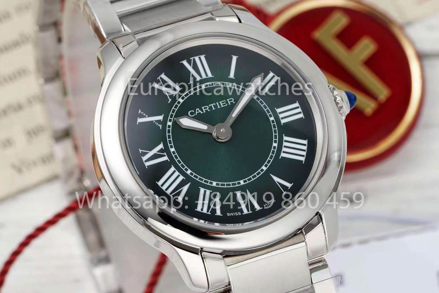 Cartier Ronde Must De Cartier 29mm 1:1 Best Clone AF Factory Green Dial