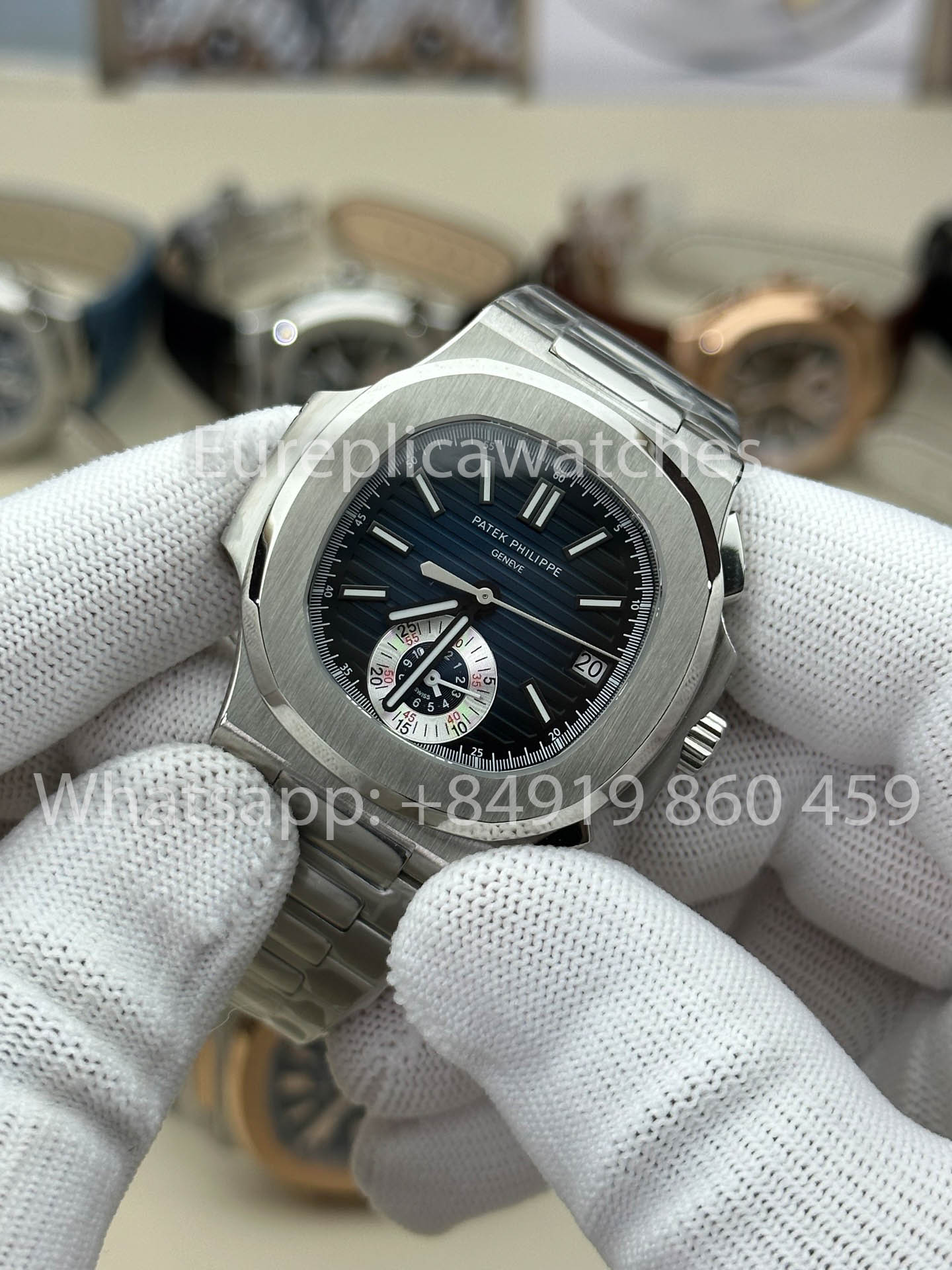 Patek Philippe Nautilus 5980/1A-001 1:1 Best Version 3K Factory V3 Upgraded Edition Blue Dial