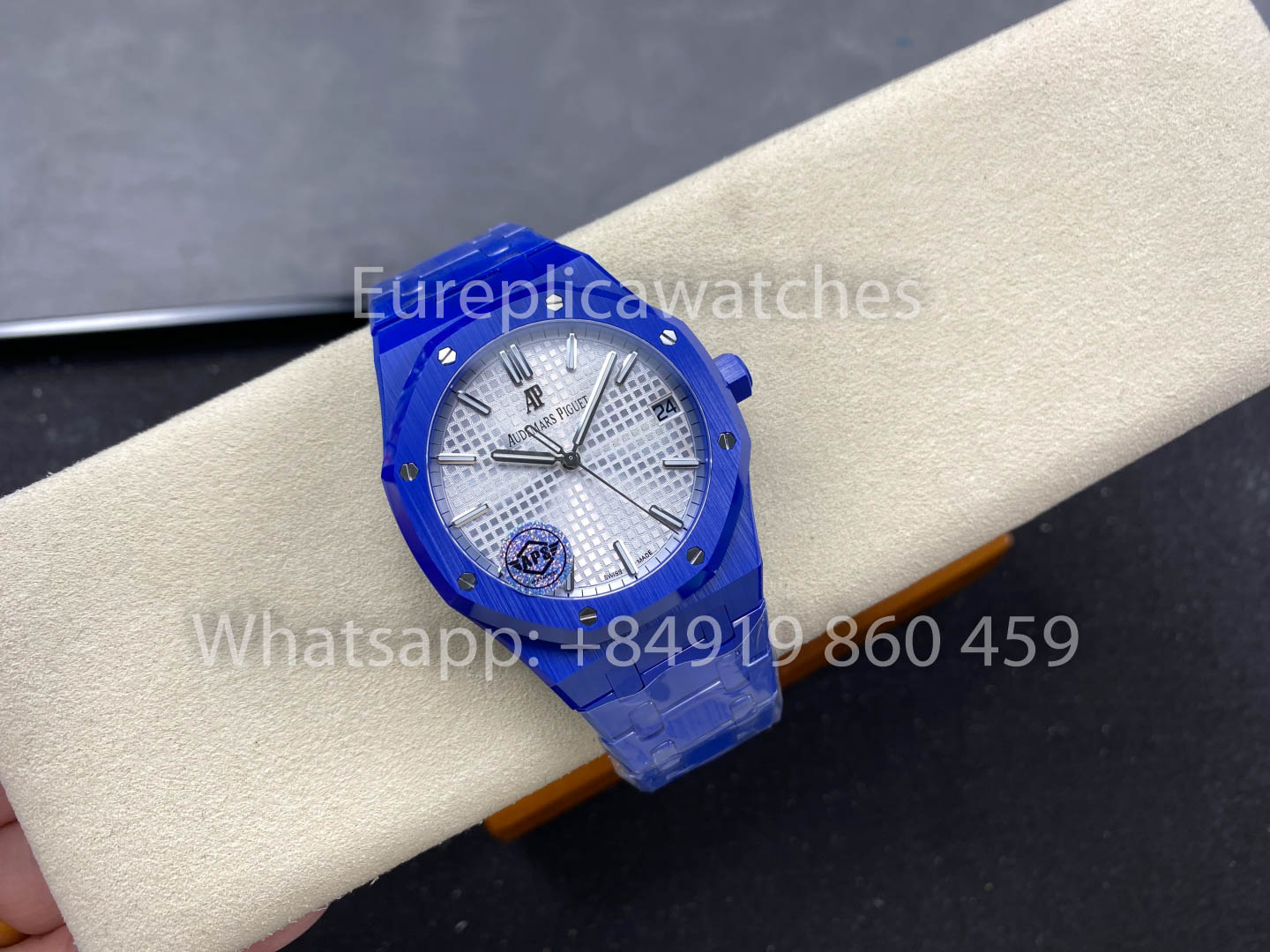 Audemars Piguet Royal Oak 15500ST White Dial 1:1 Best Version Blue Ceramic Case APS Factory