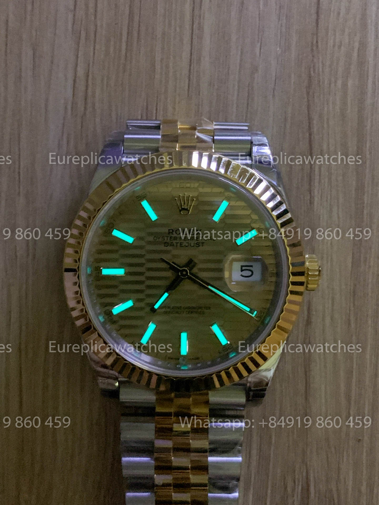 Rolex Datejust 41 M126333 Cadran à motif doré Lunette cannelée 1:1 Meilleure version VS usine