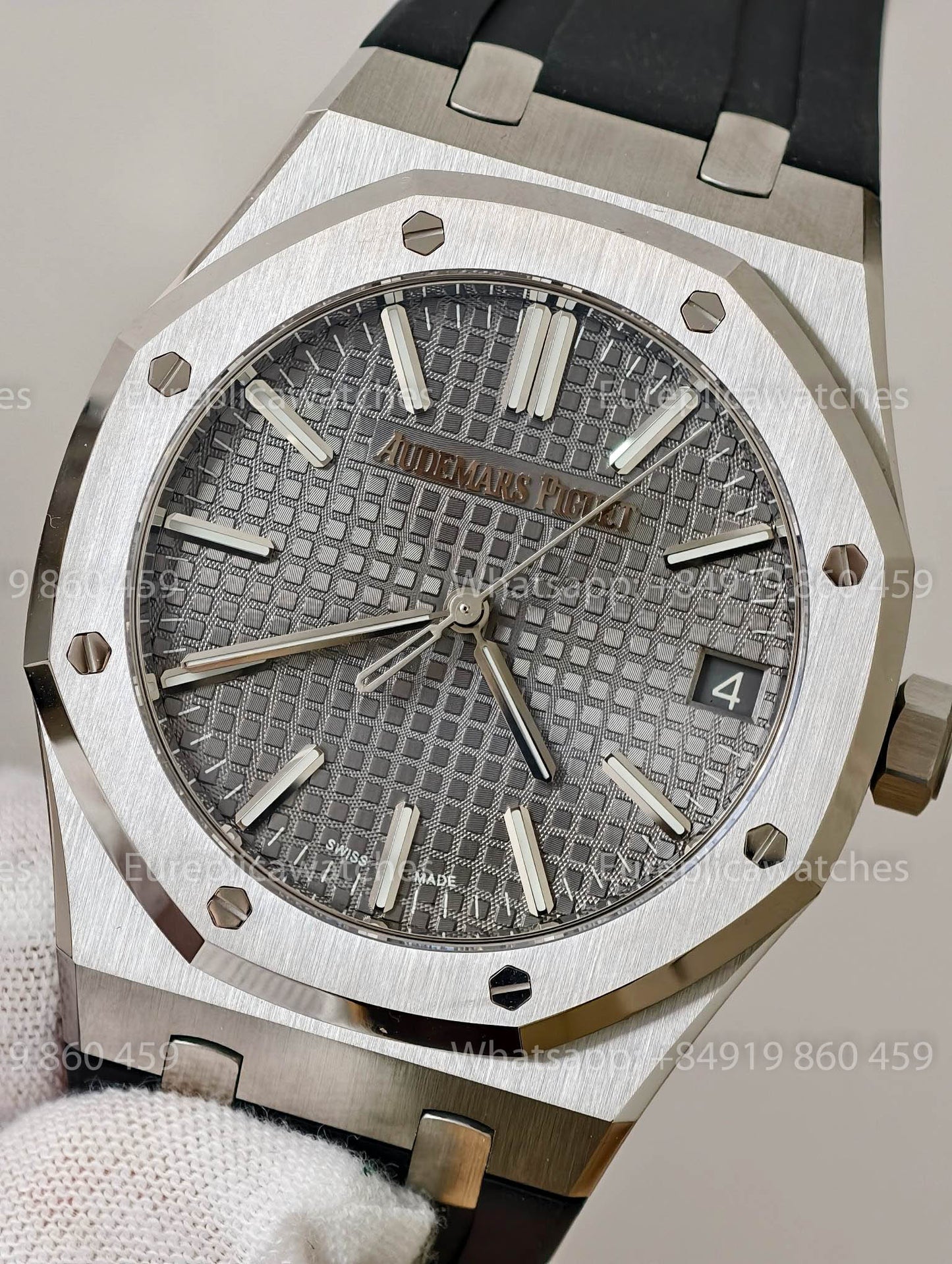 DDF Audemars Piguet Royal Oak 15510ST Grey Dial Black Rubber Strap 1:1 Best Version