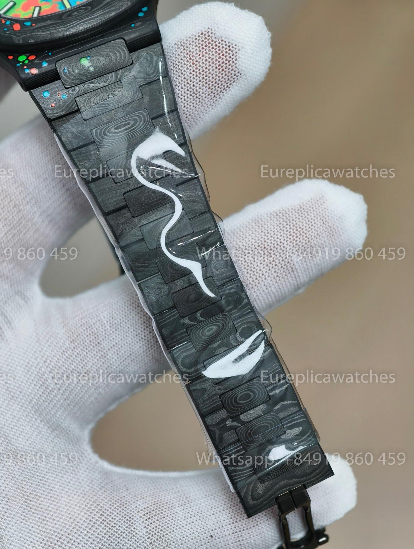 Diw Factory - Patek Philippe Nautilus Ref. 5711/1500A Carbon Motley Dial On Carbon Bracelet