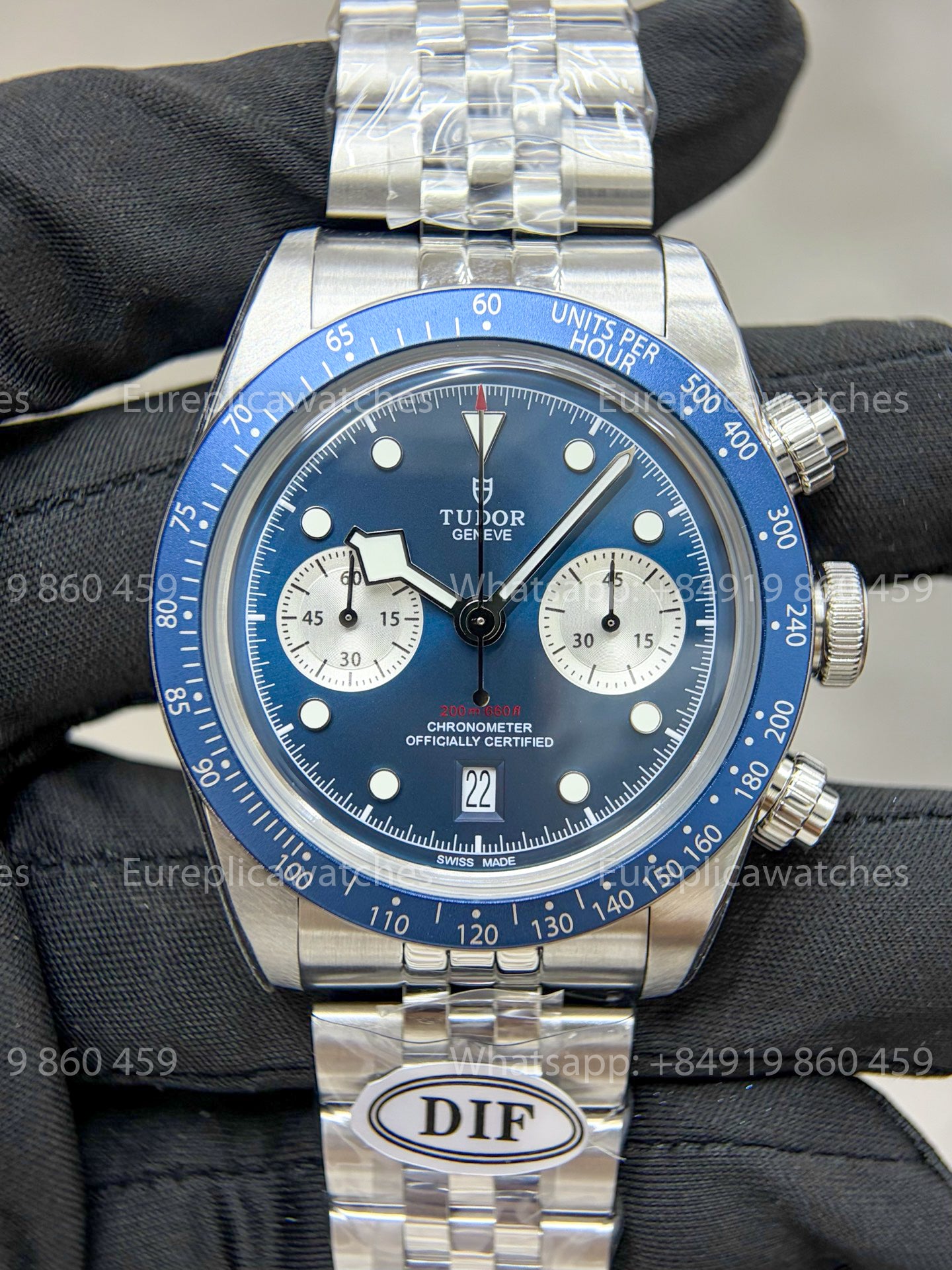 DiF Factory Tudor Black Bay Chrono M79360 41mm – Dandong 7750 Blue dial