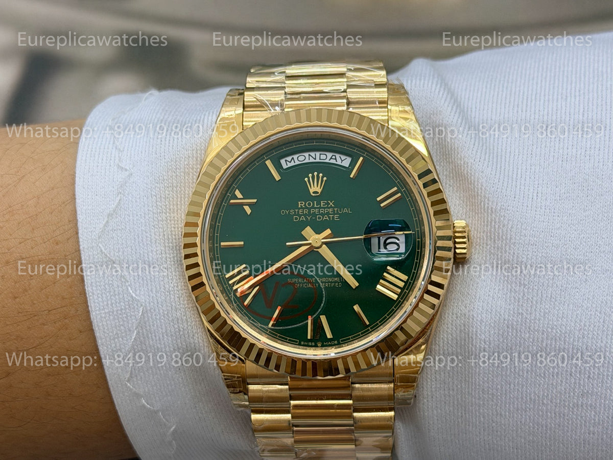 VSF - Rolex Day Date 40 M228238 Green Dial Yellow Gold VS Factory V2 VS Factory