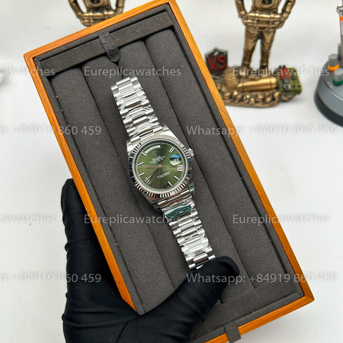 RC Factory - Rolex Daydate 40 228239-0033 Olive Dial RFC 3255 Movement
