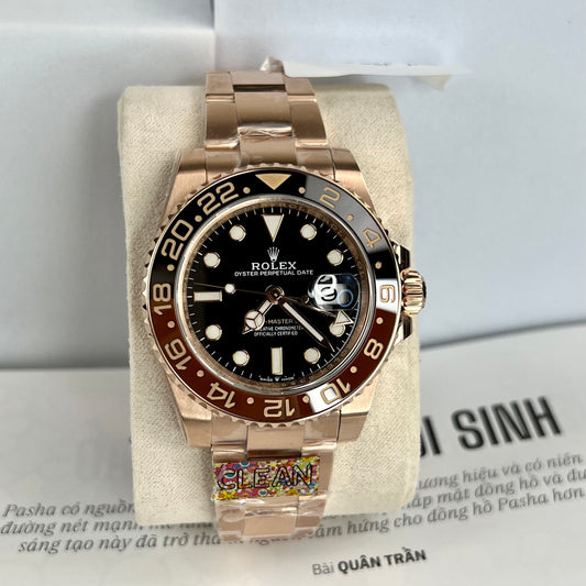 Rolex GMT-Master II Everose Gold Root Beer Brown 126715CHNR 40mm Rose Gold Wrapped from Clean Factory