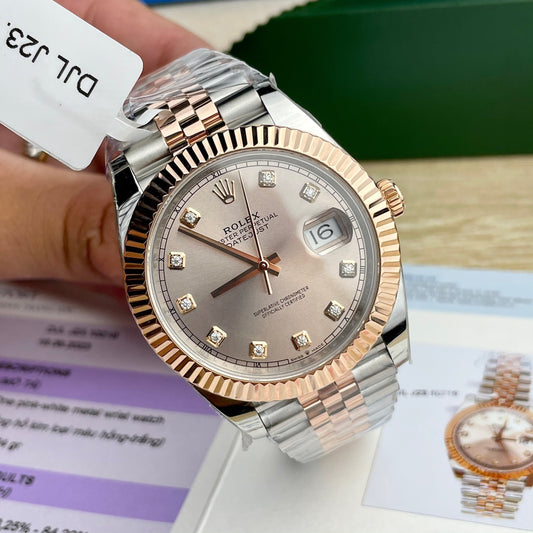 Rolex Datejust 41mm Sundust Dial coated 18K Everose Gold Oyster 126331