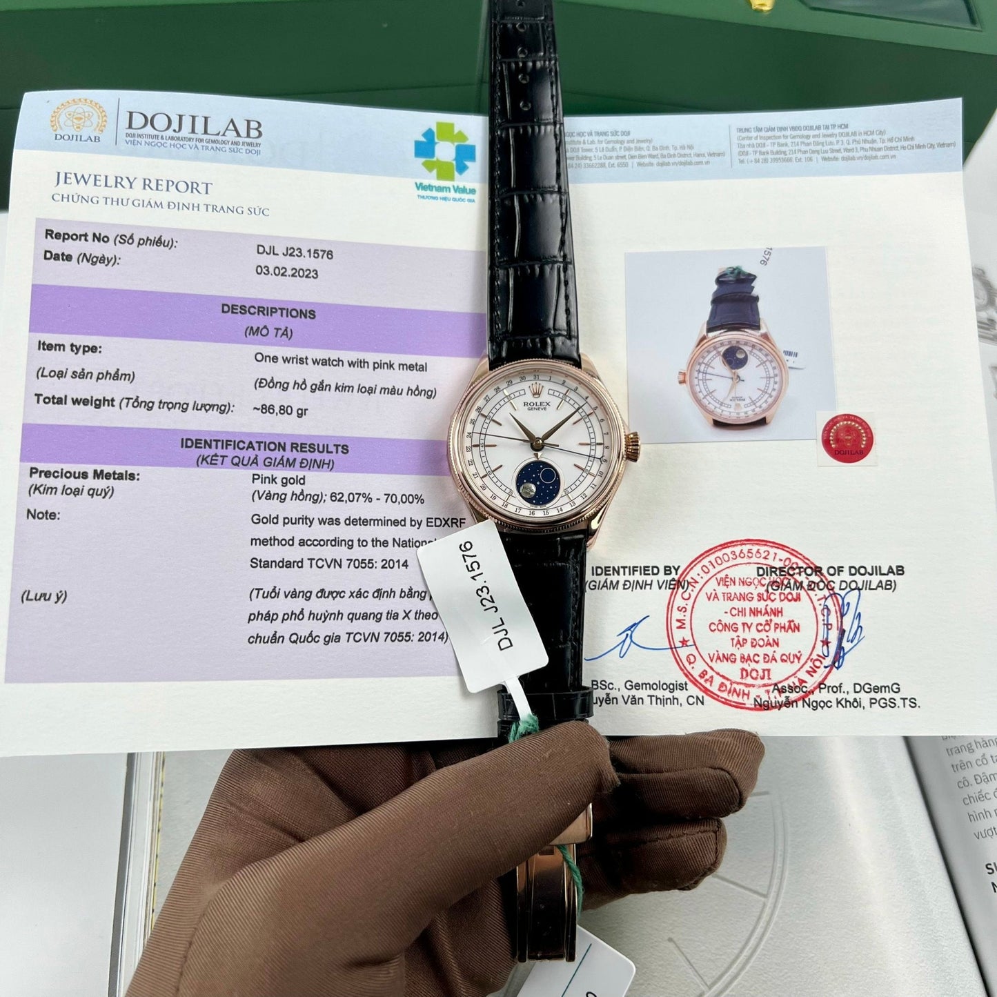 Rolex Cellini Moonphase 50535 Or rose 18 carats rempli KZ Factory