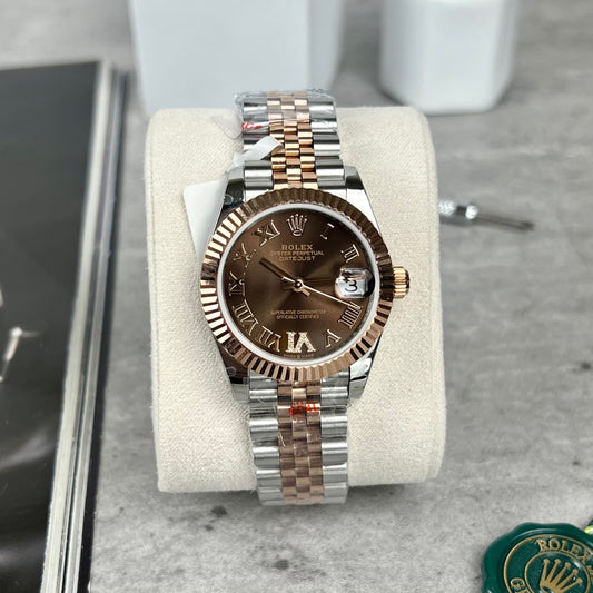 Rolex Datejust 31 Chocolate Dial Watch 178271 best 1:1 edition 18k coated rose gold GM