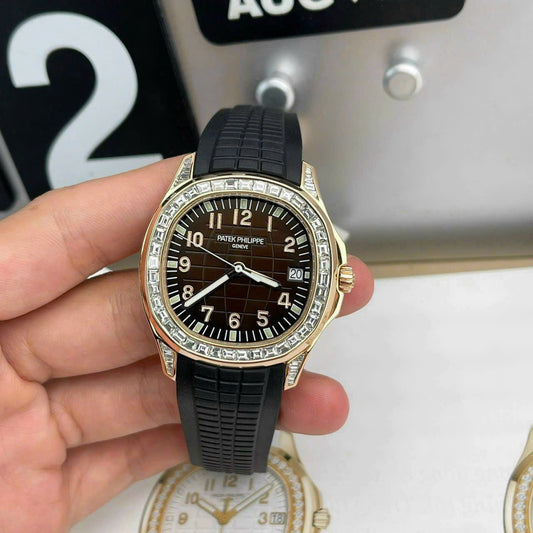 Patek Philippe Aquanaut 5167R-001 Best 1:1 Edition 18k Wrapped and Moissanite Baguette