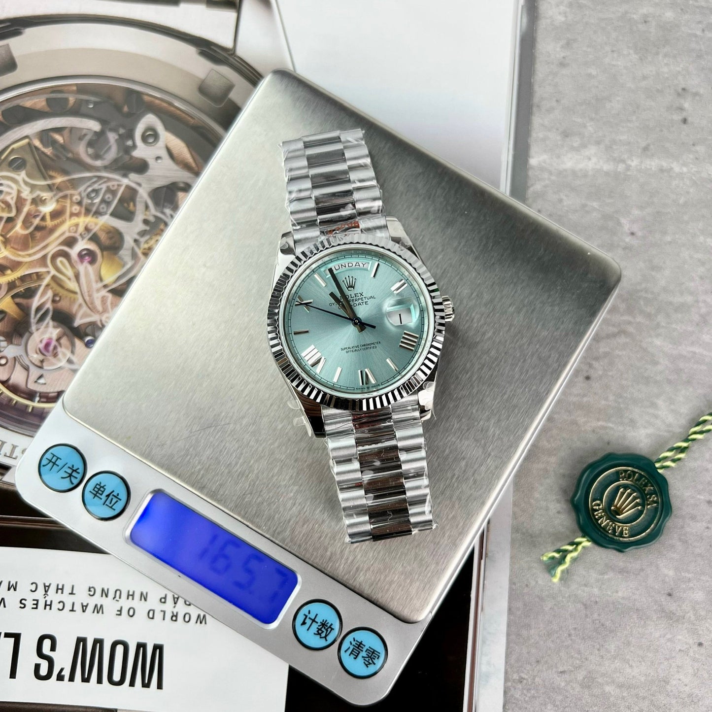 Rolex Day Date M228236-0012 Platin römisches Zifferblatt Beste 1:1 Edition GM Factory V2