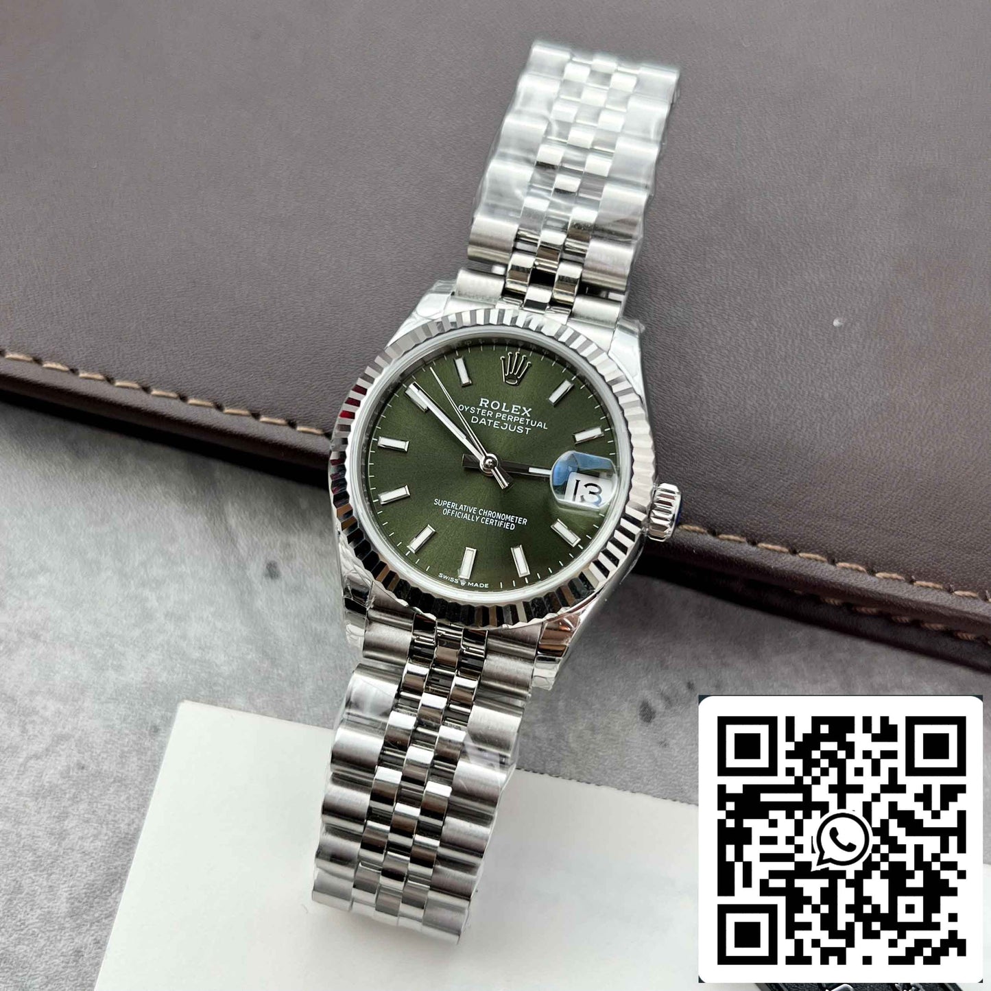 Replik Rolex Datejust 31 278274-0018 EW Factory 31 mm olivgrünes Zifferblatt