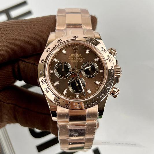 Rolex Cosmograph Daytona 116505 Chocolate dial 1:1 best edition BTF 18k Rose gold