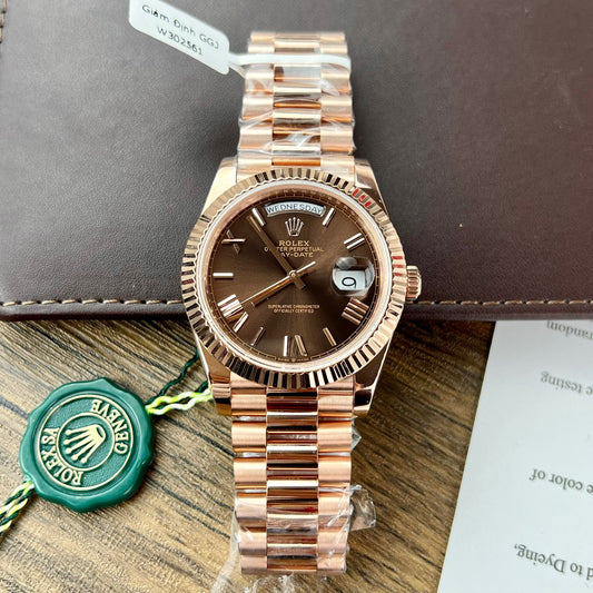 Rolex Day Date President Automatic 228235 18k rose gold filled 175 gram GM V3 Counterweight Version