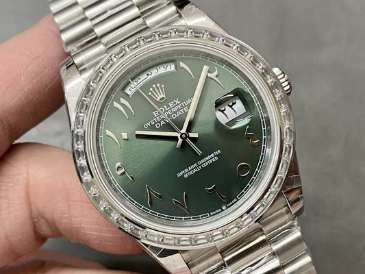 Rolex Day Date 40 M228236 Arabic Green Dial 1:1 Best Edition GM Factory V3 Counterweight Version