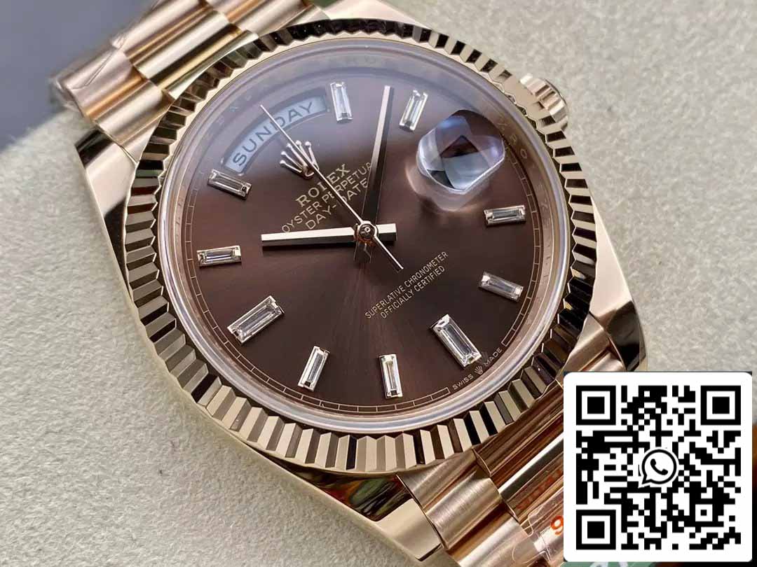 Rolex Day Date 40 M228235-0003 Cadran Chocolat 1:1 Meilleure Édition Mouvement AR Factory 3255